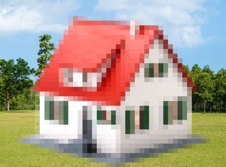 Pixelated downloading image